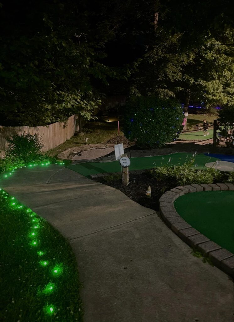 Pretty light on mini golf course for Late Night Golf.